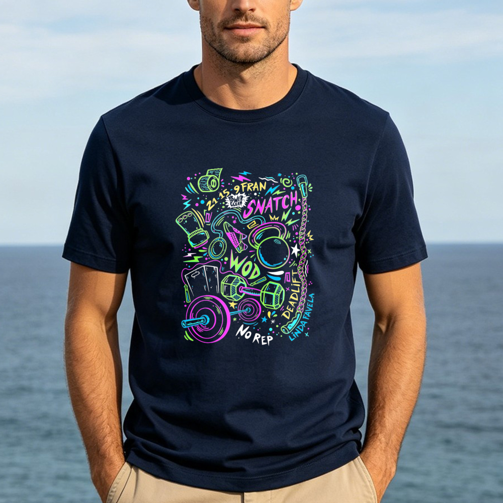 Crossfit No Equipment Workouts - T-shirt Unisex con Grafica Colorata di