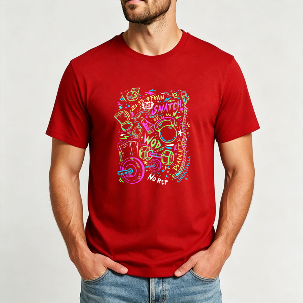 T-shirt Unisex con Grafica Col - Crossfit No Equipment Workouts recensione e prezzo