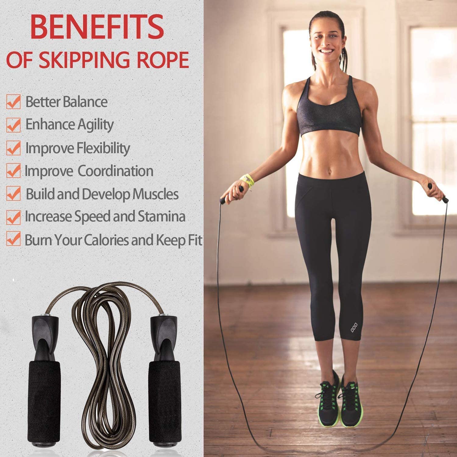 Corda per saltare Crossfit pro - Crossfit No Equipment Workouts recensione e prezzo